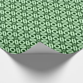 Quilt Style Pattern 02 - Ghost Green op DK Green Cadeaupapier (Hoek)