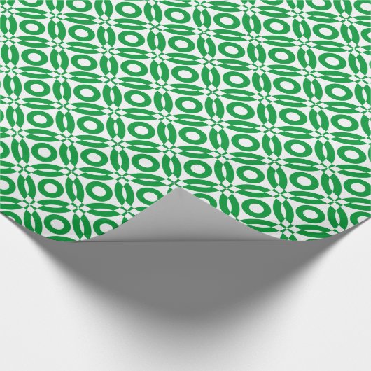 Quilt Style Pattern 02 - Grijze groen op wit Cadeaupapier (Hoek)