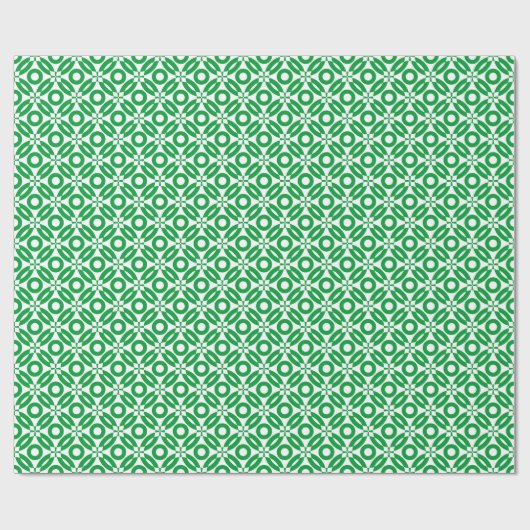 Quilt Style Pattern 02 - Grijze groen op wit Cadeaupapier (Vlak)