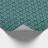 Quilt Style Pattern 02 - Ocean Green op Dk Green Cadeaupapier (Hoek)