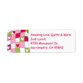 Quilt Theme Return Address Label (Voorkant)