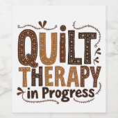 Quilt Therapy in het proces naaien ambacht liefheb Wijn Etiket (Enkel label)