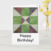 Quiltblok Quotes Verjaardag Kaart (Gele Bloem)