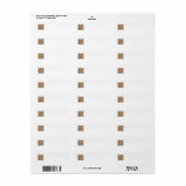 Quiltblok retouradreslabel #2 etiket (Full Sheet)