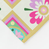 Quiltblokken Abstracte bloemen Worpdeken Fleece Deken (Hoek)