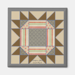 Quiltblokpatroon "Arizona Star" magneet
