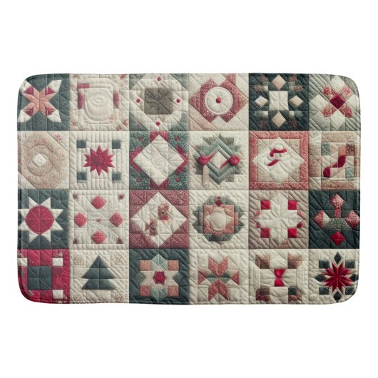 Quilted Christmas Designs Badmat (Voorkant)