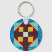 Quilted Cross-sleutelhanger Sleutelhanger (Voorkant)