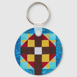 Quilted Cross-sleutelhanger Sleutelhanger