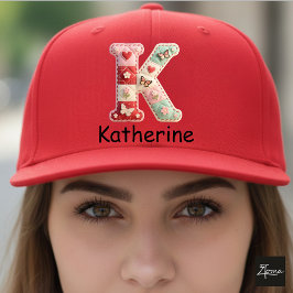 Quilted Patchwork Initiaal K Kraamkamer Trucker Pet