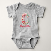 Quilted Patchwork Initial Letter C Nursery Romper (Voorkant)