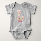 Quilted Patchwork Initial Letter L Nursery Romper (Voorkant)