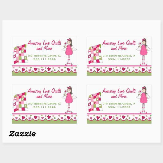 Quilten Business Custom Sticker (Vel)