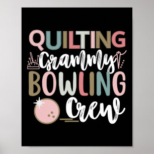 Quilten Grammy Bowling Bemanning Groep Bijpassende Poster