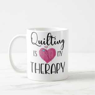 Quilten Is Mijn Therapie Grappige Quiltkunst Voor Koffiemok