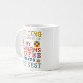 Quilten Lost De Meeste Van Mijn Problemen Op  Koffiemok (Voorkant links)