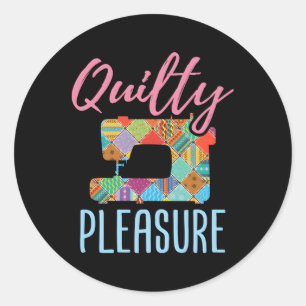 Quilten thema Quilter Quilters naaimachine Ronde Sticker
