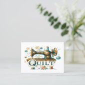 Quilten Visitekaartje herzien (Staand voorkant)