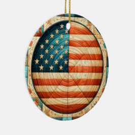 Quiltende Bedrijfsornament Keramisch Ornament