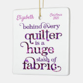 Quilter Fabric Stash Quilting Keramisch Ornament (Links)