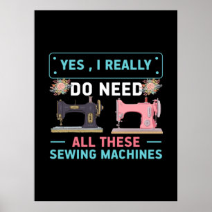 Quilter Gift Ja Ik heb echt nodig Poster