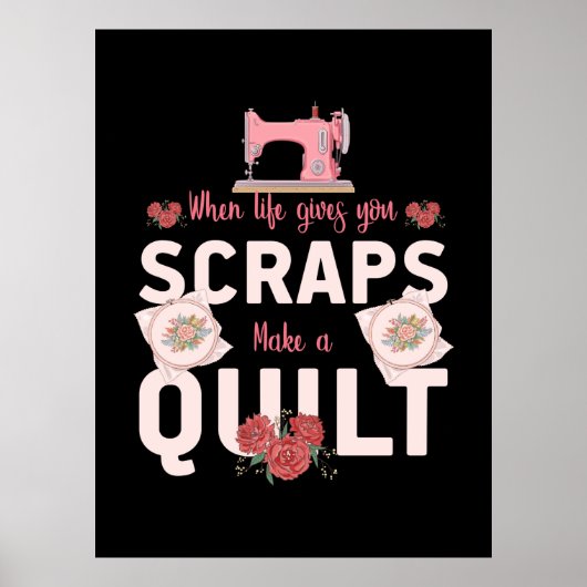 Quilter Gift | Wanneer het leven u scheurt Poster (Voorkant)