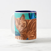 Quilter-kat Tweekleurige Koffiemok (Voorkant links)