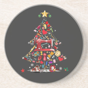 Quilter Kerstboom Quiltblok Quilten Zandsteen Onderzetter