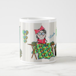 QUILTER MELODY JUMBO COFFEE/SOUP MUG - QUILT JUMBO MOK