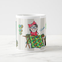 QUILTER MELODY JUMBO COFFEE/SOUP MUG - QUILT