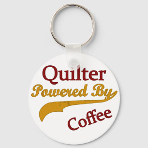 Quilter met koffie sleutelhanger