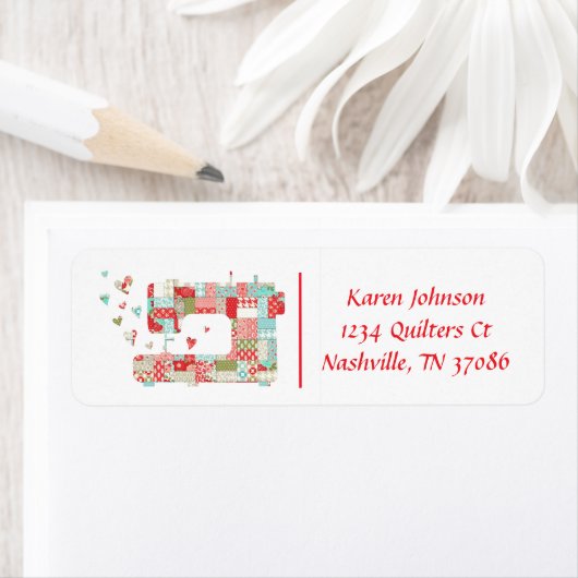 Quilter naaimachine Adresetiketten Etiket (Insitu)