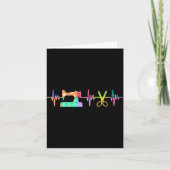 Quilter Naaimachine Hartslag Voor Quiltliefhebber Kaart (Voorkant)