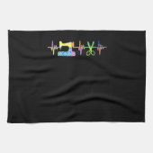 Quilter Sewing Heartbeat - Quilter Lover Theedoek (Horizontaal)