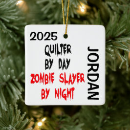 Quilter Zombie Slayer CUSTOM Keramisch Ornament