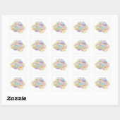 Quilter's Brain Vierkante Sticker (Vel)
