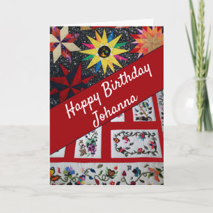 Quilters Gefeliciteerd Verjaardag Kaart