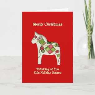 Quilter's kerstdala Horse Kaart