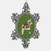 Quilter's kerstversiering tin sneeuwvlok ornament (Links)