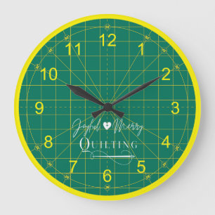Quilter's Logo Groene Snijmat  Grote Klok