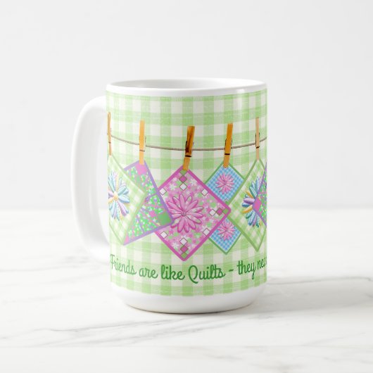 Quilter's Mok - Quote - Closesline-Quilt Squares (Voorkant links)