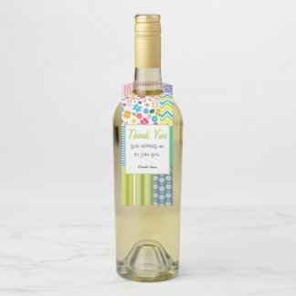 Quilters Patchwork Custom Hostess Gift Wijnfles Flessenhanger