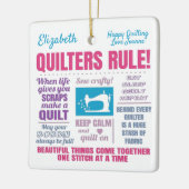 Quilters Quilting Quottes Keramisch Ornament (Links)