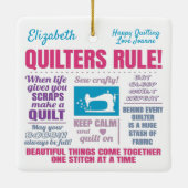 Quilters Quilting Quottes Keramisch Ornament (Achterkant)