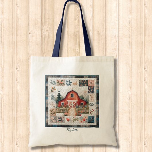Quilter's Red Barn Neppatchwork Tote Bag