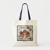 Quilter's Red Barn Neppatchwork Tote Bag (Voorkant)