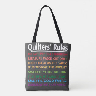 Quilters Rules Draagtas