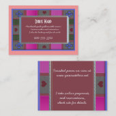 quilter's vreugde visitekaartje (Voorkant / Achterkant)