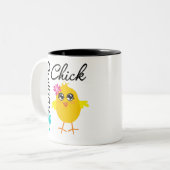 Quilting Chick Tweekleurige Koffiemok (Voorkant links)