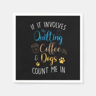 Quilting Coffee Dog Pet Quilt Sew Crafting Animal Servet